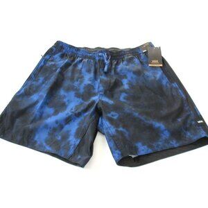 Vans Men's Voyage Volley 17" Swim Casual shorts True Navy Blue Black Tie Dye NWT